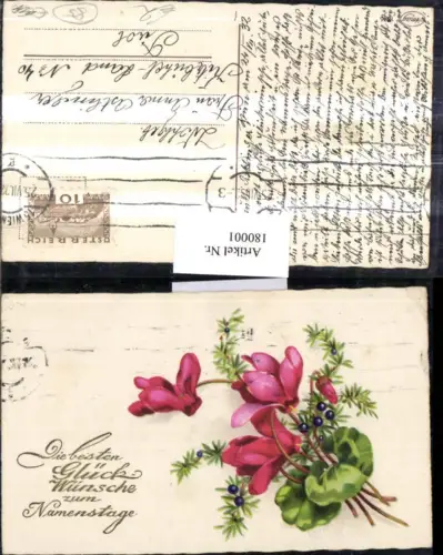 180001,Namenstag Blumen Blätter Beeren