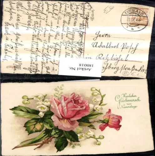 180018,Namenstag Blumenstrauß Rosen Blumen