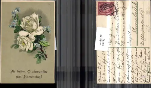 180132,Namenstag Blumenstrauß m. Rosen