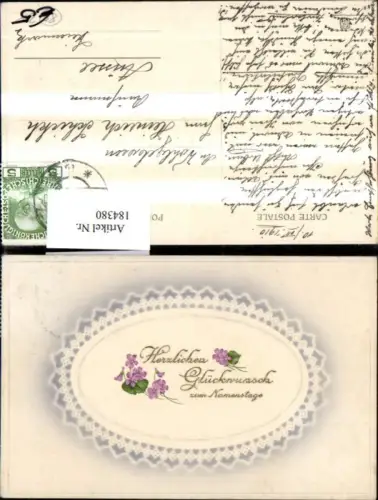 184380,Namenstag Präge Ak Klee Passepartout