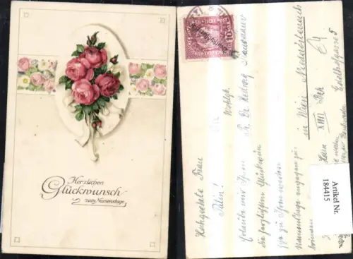 184415,Namenstag Blumenstrauß Rosen