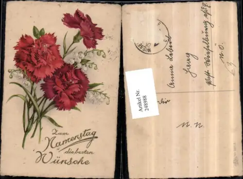 248988,Namenstag Blumen Nelken Märzenbecher pub Erika 1037A