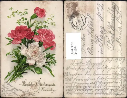 248994,Namenstag Blumenstrauß Nelken