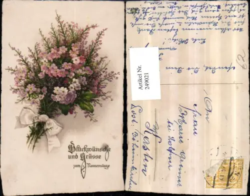 249021,Namenstag Blumenstrauß Blumen Schleife