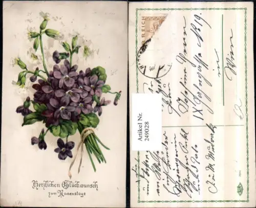 249028,Namenstag Blumenstrauß Blumen Veilchen