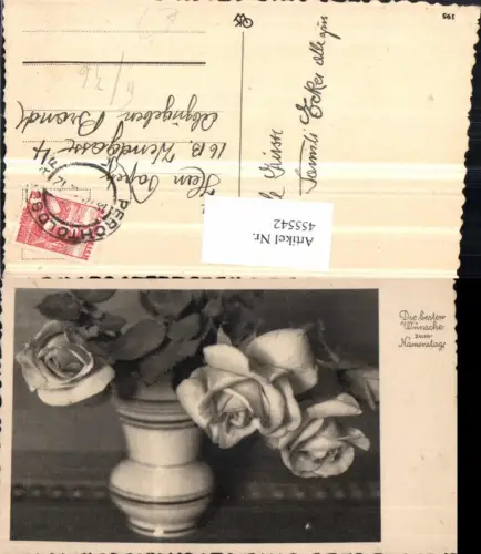 455542,Namenstag Rosen Vase