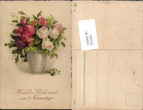 555205,Namenstag Rosen Vase Blumen