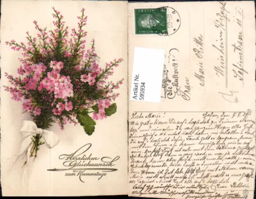 595934,Namenstag Strauß Blumen Schleife