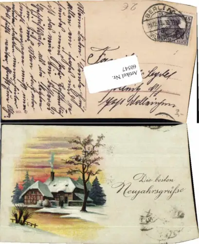 60547,Neujahr Haus Winterlandschaft