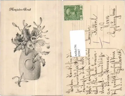 83947,Neujahr Distel Zweige
