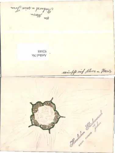 92448,Tolle Präge AK Neujahr Glitzerstaub verziert