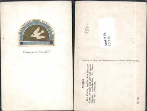 101115,Neujahr Taube Friedenstaube Verlag Klosterneuburg