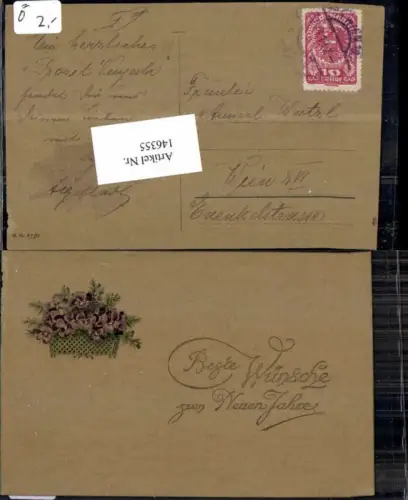 146355,Neujahr Blumen 1910