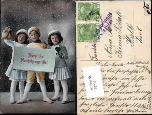 162236,Neujahr Kinder Geldsack Geld