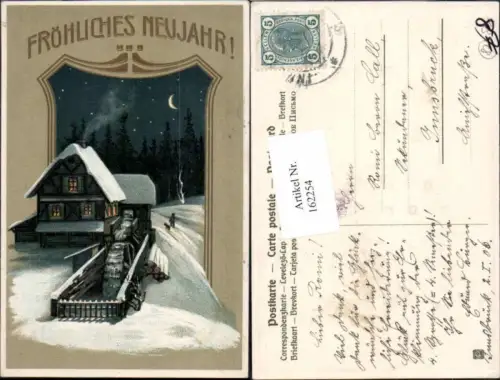 162254,Neujahr Mond Mondsichel Wassermühle Mühle