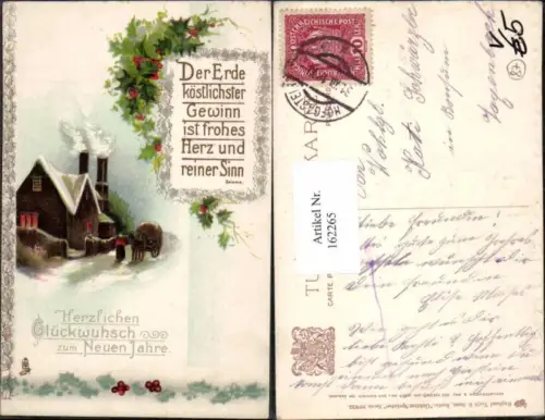 162265,R. Tuck AK 102 Neujahr Präge AK Goldne Sprüche