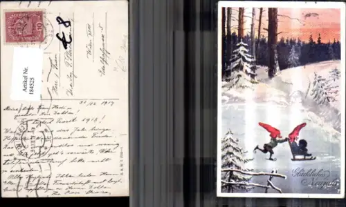 184525,Neujahr Winterlandschaft Zwerge Zwerg
