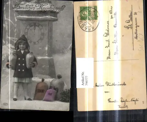 290277,Neujahr Mädchen Uhr Geld Geldsäcke