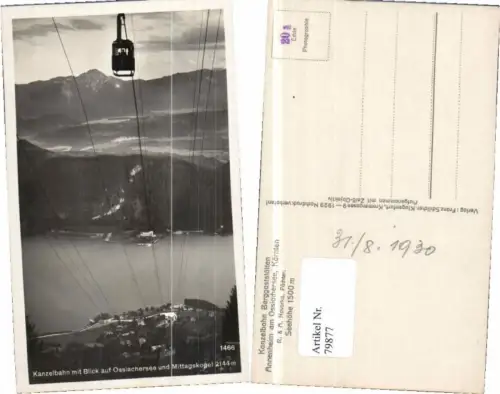 79877,Kanzelbahn Seilbahn Annenheim Ossiach Ossiachersee 1930