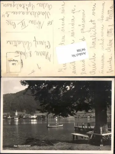 94708,Tolle Ansicht Ossiach Ossiachersee Boot Ufer 1925