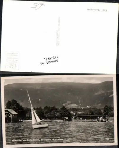 142296,Bodensdorf am Ossiachersee Strandbad Janisch segelboot Tolle Detailansicht