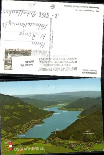 194840,Ossiachersee Luftbild m. Lagekarte