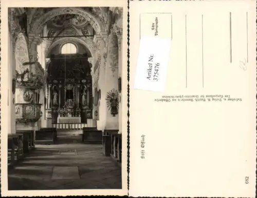 375476,Foto AK Stift Ossiach Kirche Innenansicht Kanzel