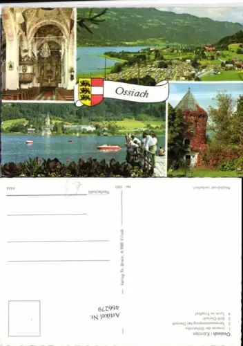 466279,Ossiach Totale See Camping Stift Turm Mehrbildkarte
