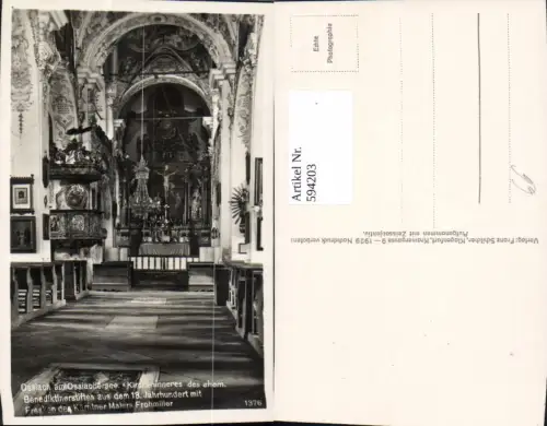 594203,Foto Ak Ossiach Ossiacher See Kirche Innen Altar