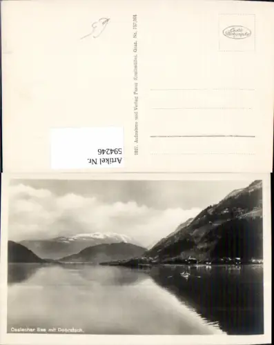 594246,Foto Ak Ossiach Ossiacher See Dobratsch Ruderboot Boot