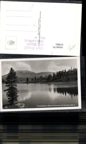 672863,Foto Ak Turracherhöhe Schwarzsee mit Eisenhut Reichenau