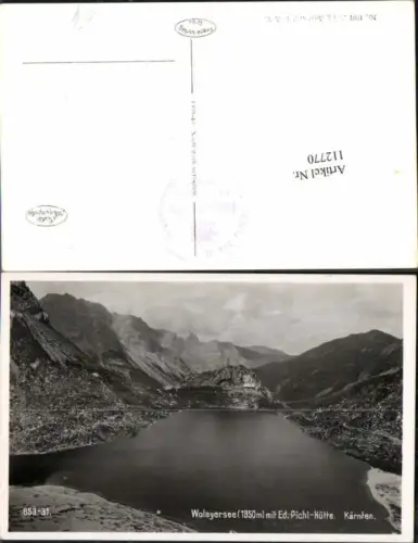 112770,Wolayersee Eduard Pichl Hütte Mauthen Kötschach