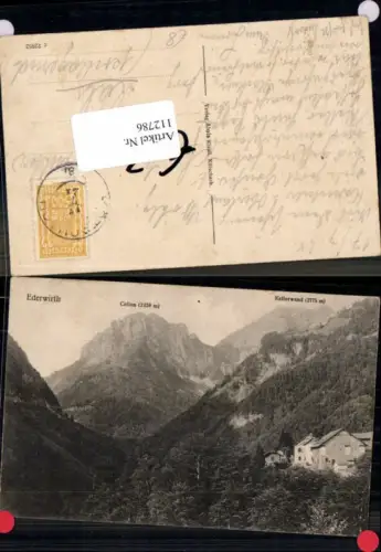 112786,seltene AK erwirth bei Kötschach Mauthen 1920