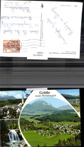 170487,Grüße aus Hermagor Totale Wasserfall Mehrbildkarte