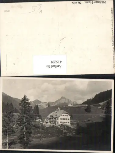 415291,Foto AK Plöckner-Haus Berghütte b. Kötschach-Mauthen Bergkulisse