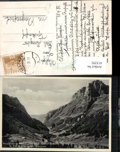 415292,Plöckenhaus Berghütte u. Käserei b. Kötschach-Mauthen m. Cellon Bergkulisse