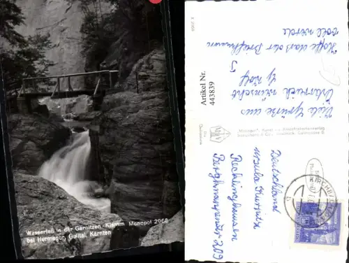 443839,Garnitzen-Klamm b. Hermagor Wasserfall Brücke