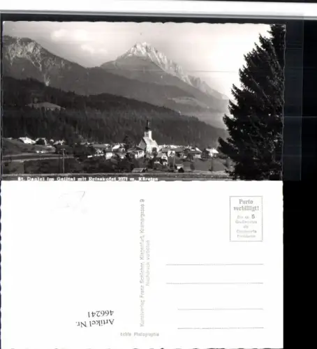 466241,St. Daniel im Gailtal b. Dellach Totale m. Reisskofel Bergkulisse