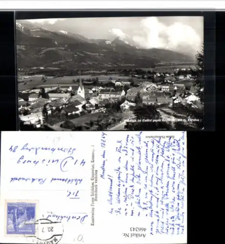 466243,Mauthen im Gailtal Totale geg. Reißkofel Bergkulisse