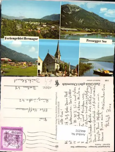 466252,Hermagor Totale Kirche Pressegger See Mehrbildkarte
