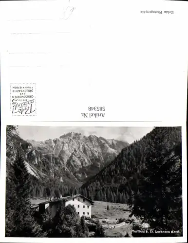 585348,Foto Ak Tuffbad b. Lorenzen im Lesachtal Gemeinde Lesachtal