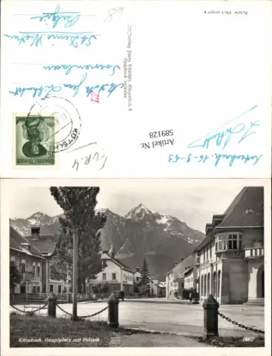 589128,tolle Straßenansicht Kötschach Mauthen im Gailtal Hauptplatz