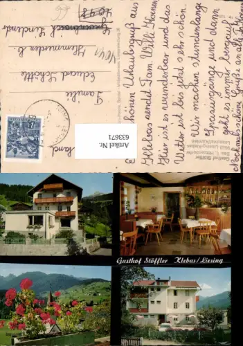 633671,Mehrbild Ak Gasthof Stöffler Liesing Klebas Lesachtal