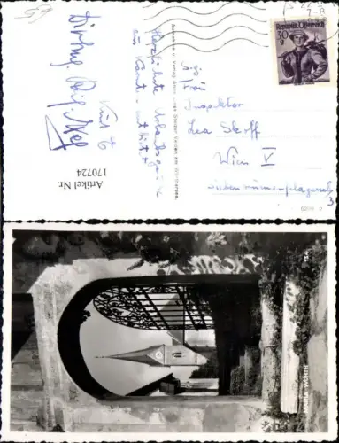 170724,Maria Wörth a. Wörthersee Tor Torbogen Kirche 1958