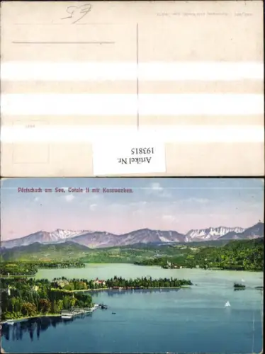 193815,Pörtschach am See Wörthersee Teilansicht m. Karawanken