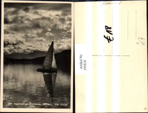193818,Segelboot am Wörthersee See