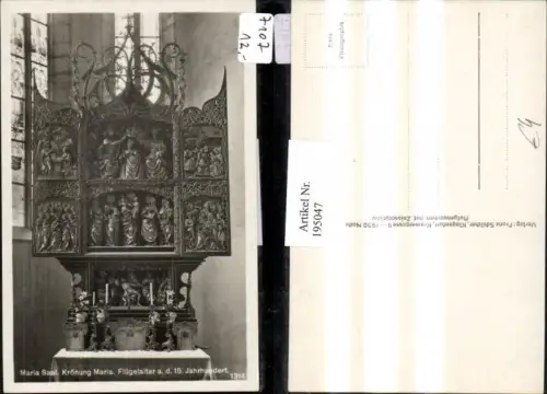 195047,Maria Saale Krönung Maria Flügelaltar a. d. 15. Jahrhundert Kirche Innenansicht