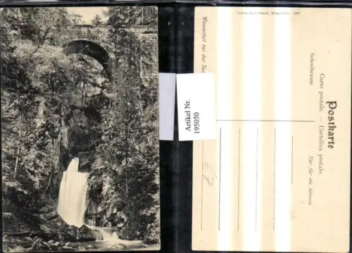 195050,Wasserfall b. d. Teufelsbrücke im Loibtale Brücke b. Ferlach