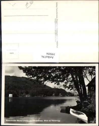 195056,Strandmotiv Maria Loretto am Wörthersee See Blick auf Maiernigg