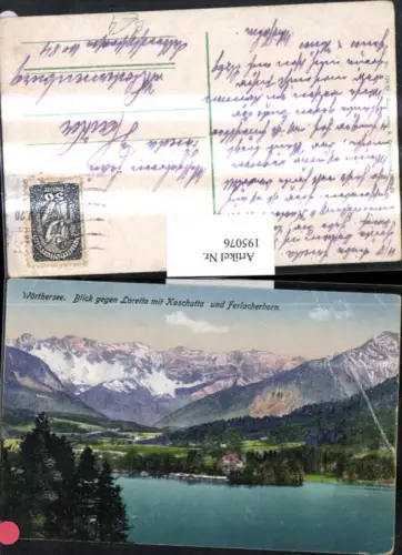 195076,Wörthersee See Blick geg. Loretto m. Koschutta u. Ferlacherhorn